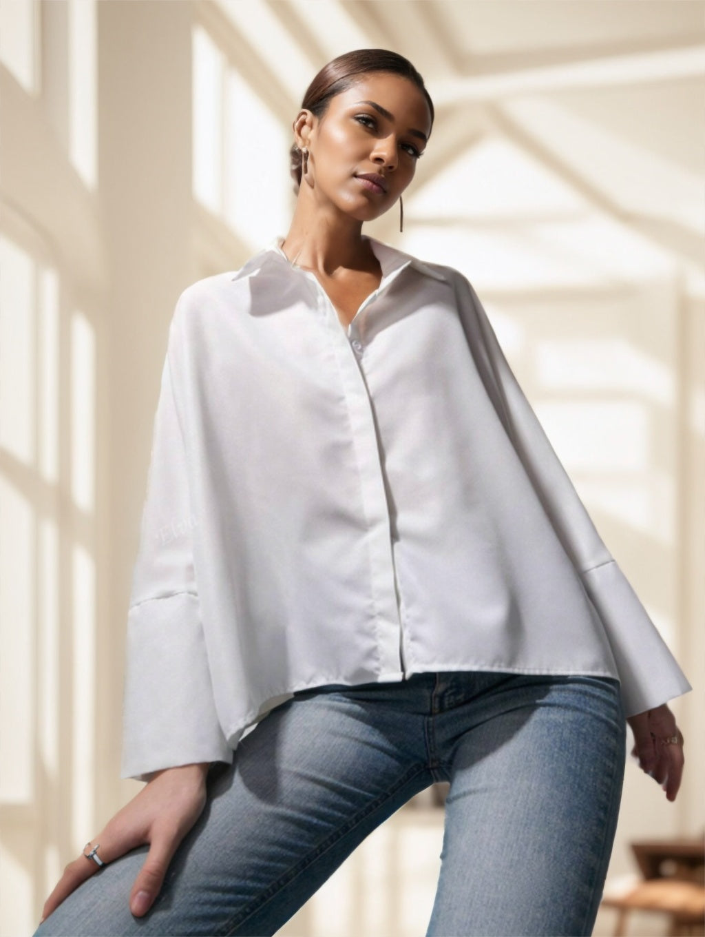 Women's French Solid Color Long Sleeve
