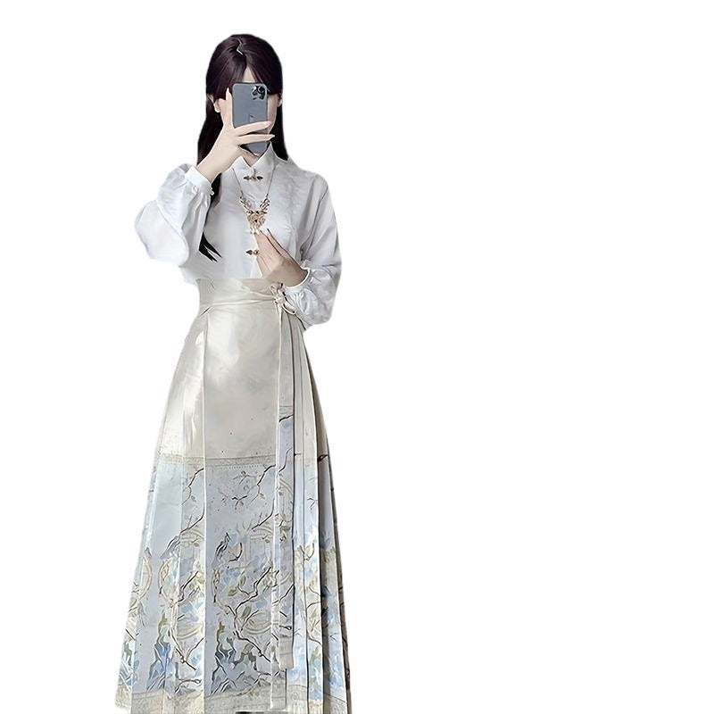 Chinese Women's Clothes National Style Two-piece Set Slimming Improved Hanfu