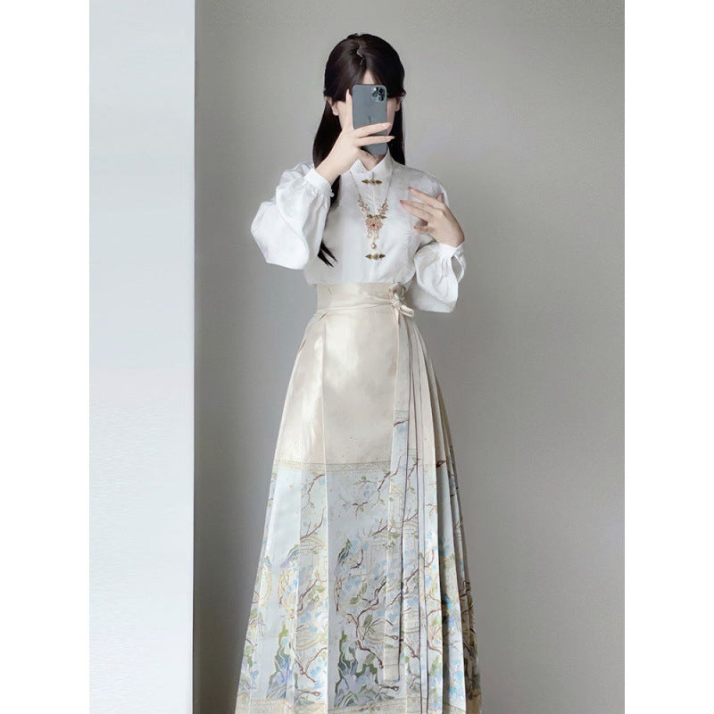 Chinese Women's Clothes National Style Two-piece Set Slimming Improved Hanfu
