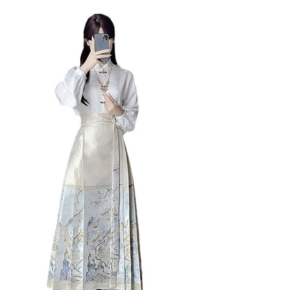 Chinese Women's Clothes National Style Two-piece Set Slimming Improved Hanfu