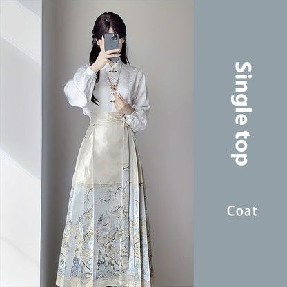 Chinese Women's Clothes National Style Two-piece Set Slimming Improved Hanfu