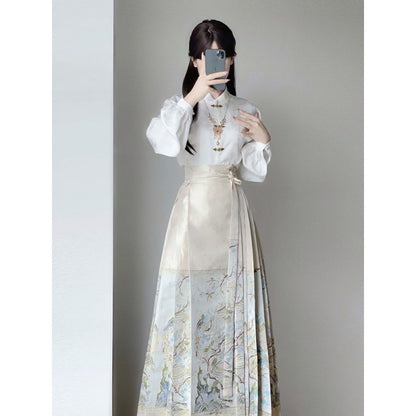 Chinese Women's Clothes National Style Two-piece Set Slimming Improved Hanfu