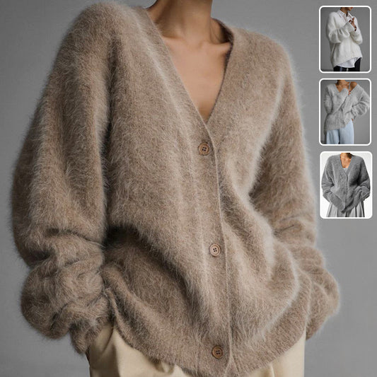 Loose V-Neck Cardigan V2
