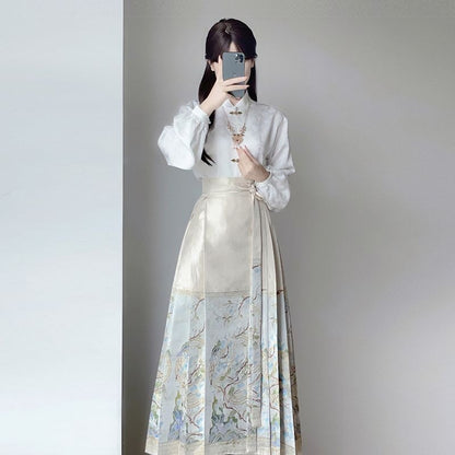 Chinese Women's Clothes National Style Two-piece Set Slimming Improved Hanfu