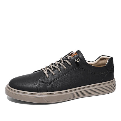 Low-top Men's Shoes Two-layer Cowhide Casual Sneakers
