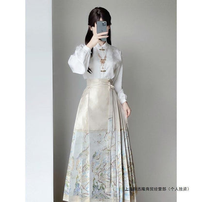 Chinese Women's Clothes National Style Two-piece Set Slimming Improved Hanfu